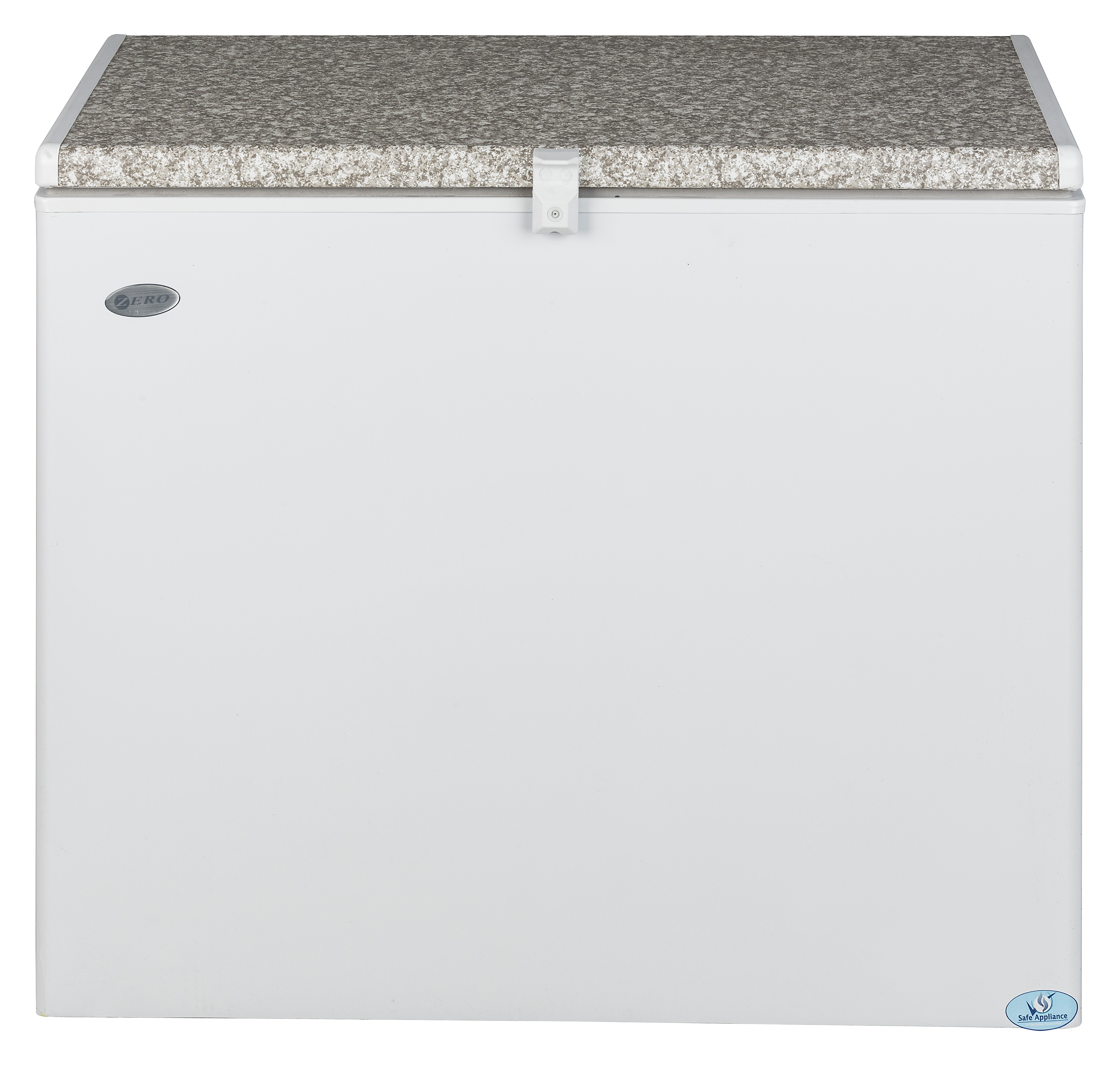 zero gas electric chest freezer white